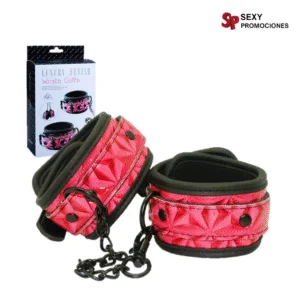 La imagen describe unas esposas de cuero para manos luxury