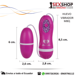 Huevo Vibrador MBQ EStimulador Femenino - medidas
