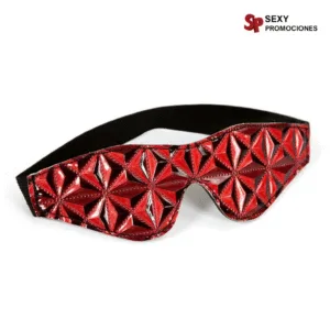 La imagen describe un antifaz tapa ojos sexy brillante