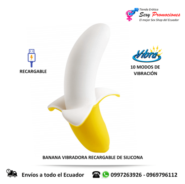 banana silicona vibradora recargable