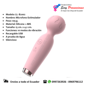 vibrador recargable micrófono funciones