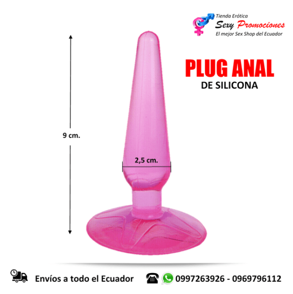 plug anal de silicona medidas
