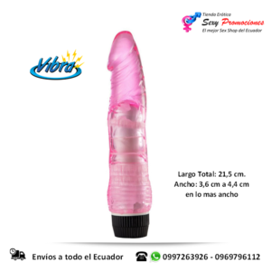 vibrador jelly realista 21.5 cm