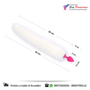 plug silicona cola de zorra blanco medidas