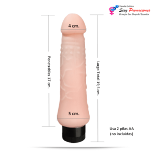 vibrador piel realista chuck medidas