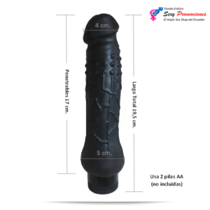 vibrador realista negro chuck medidas