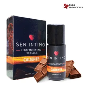 La imagen representa un lubricante caliente Sen Intimo chocolate