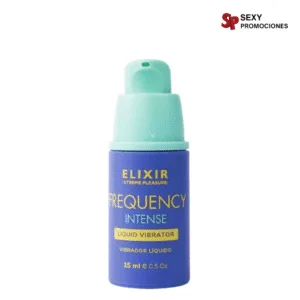 La imagen describe un vibrador liquido intense presentación