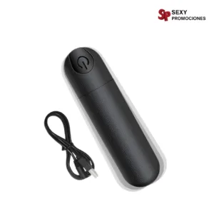 La imagen describe una bala recargable afrodita negra