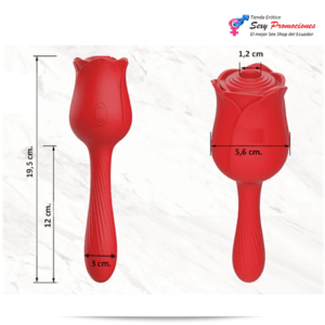 vibrador succionador rosa medidas