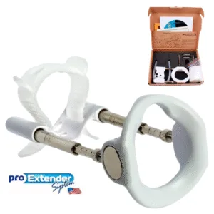 La imagen describe un pro extender 3 system extensor de pene