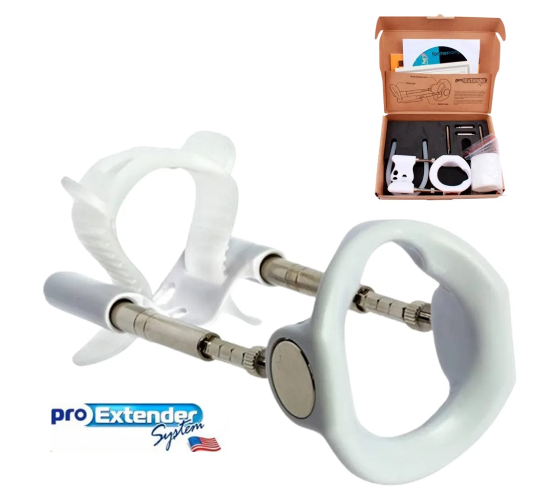 La imagen describe un pro extender 3 system extensor de pene