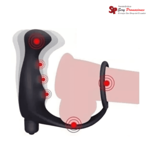 La imagen representa la forma de uso de un anillo estimulador de próstata keller