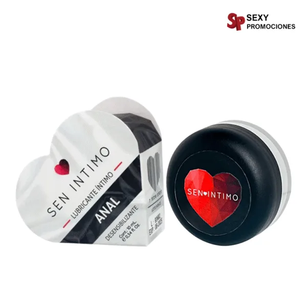 La imagen describe un lubricante anal corazón de10 ml