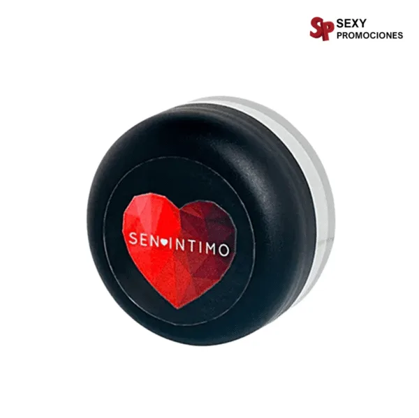 La imagen representa la caja de un lubricante anal sen íntimo corazón