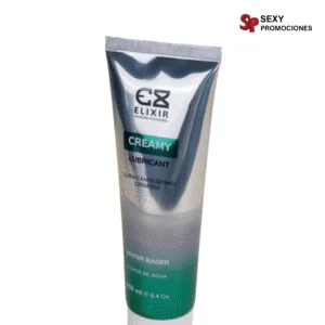 La imagen describe un lubricante íntimo cremoso