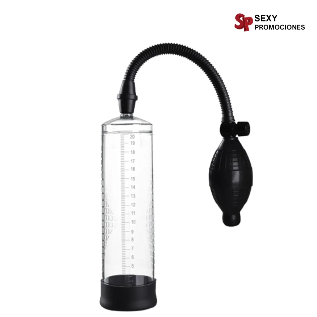 La imagen describe una bomba de vacío agranda pene power up