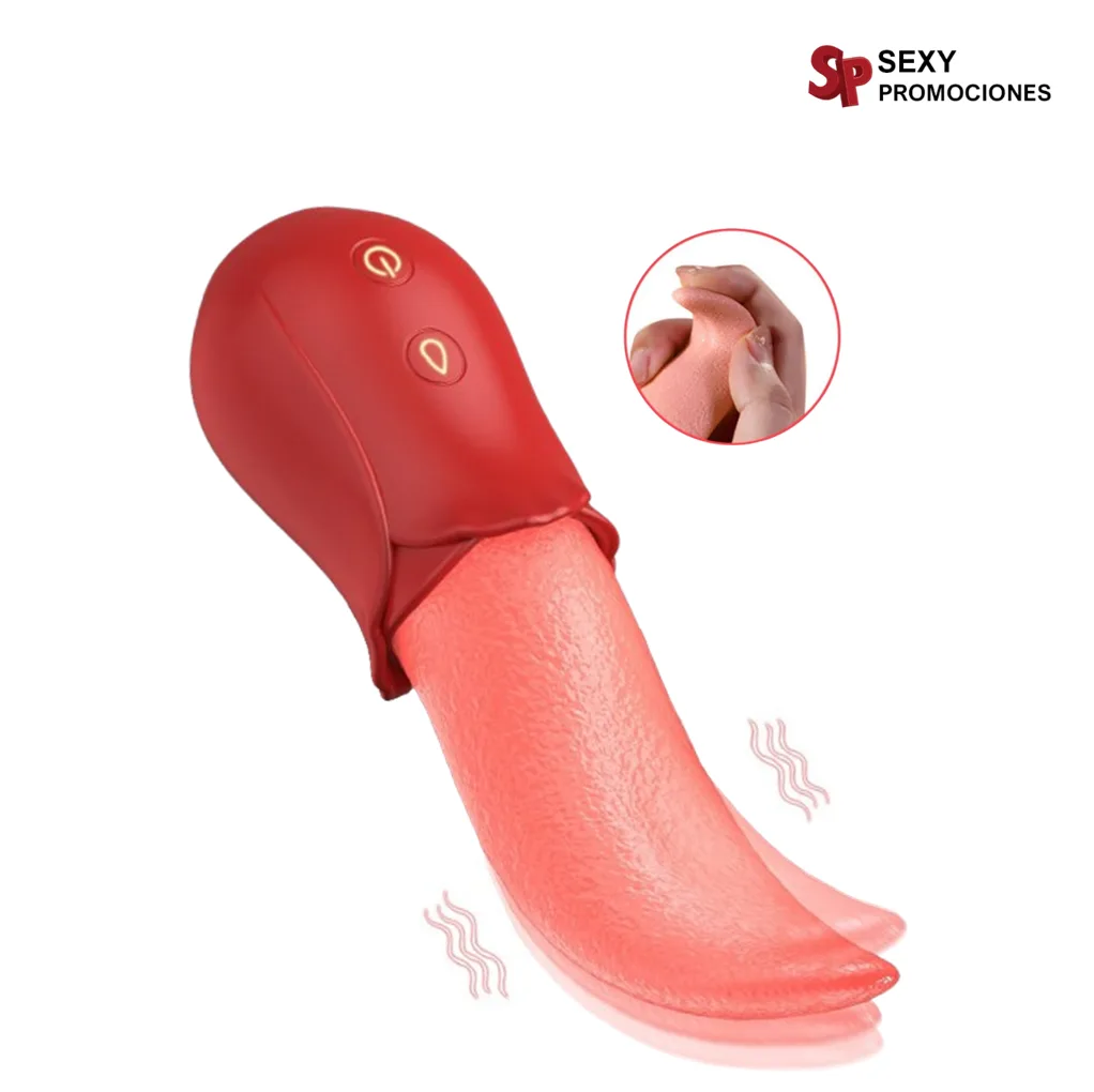 La imagen describe una lengua vibradora lame