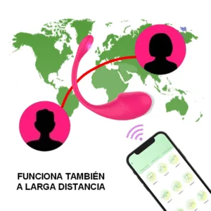 La imagen describe un vibrador interactivo app adore