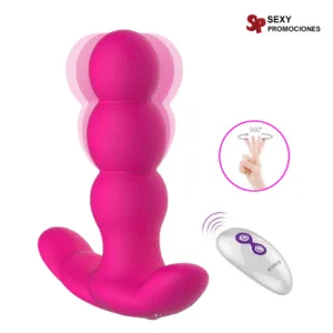 La imagen describe un vibrador Nalone control remoto