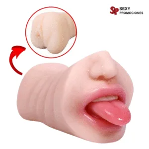 La imagen describe una vagina masturbadora 2 en 1 shandel