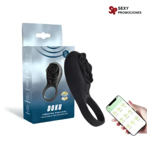 La imagen describe un anillo vibrador doku