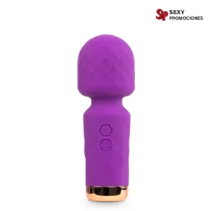La imagen describe un vibrador clitorial mini micrófono hitachi Aselia