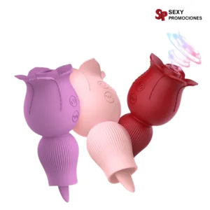 funcionamiento La imagen describe el funcionamiento de una rosa succionadora de clítoris con lengua vibradora