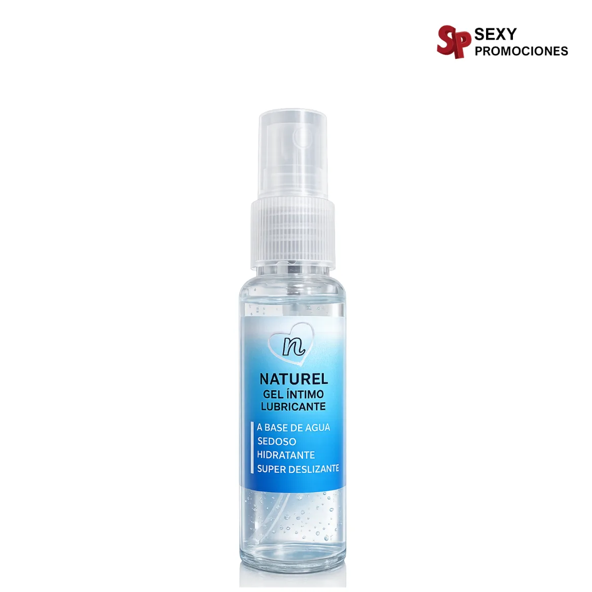 La imagen describe un lubricante íntimo Naturel