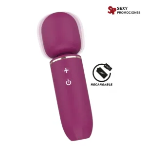 La imagen describe un vibrador micrófono hitachi amzing