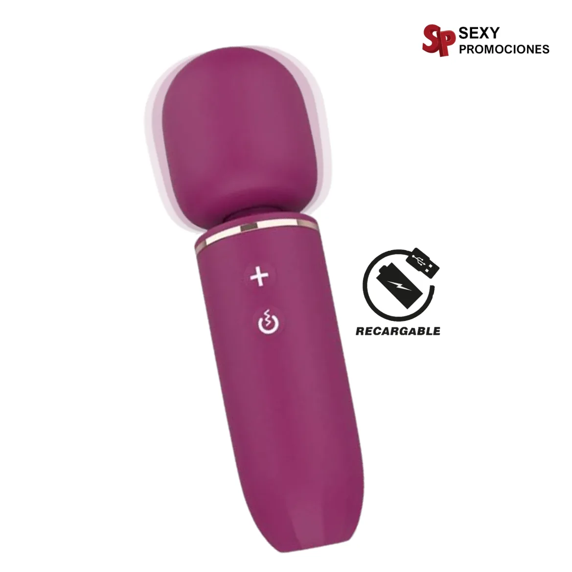 La imagen describe un vibrador micrófono hitachi amzing